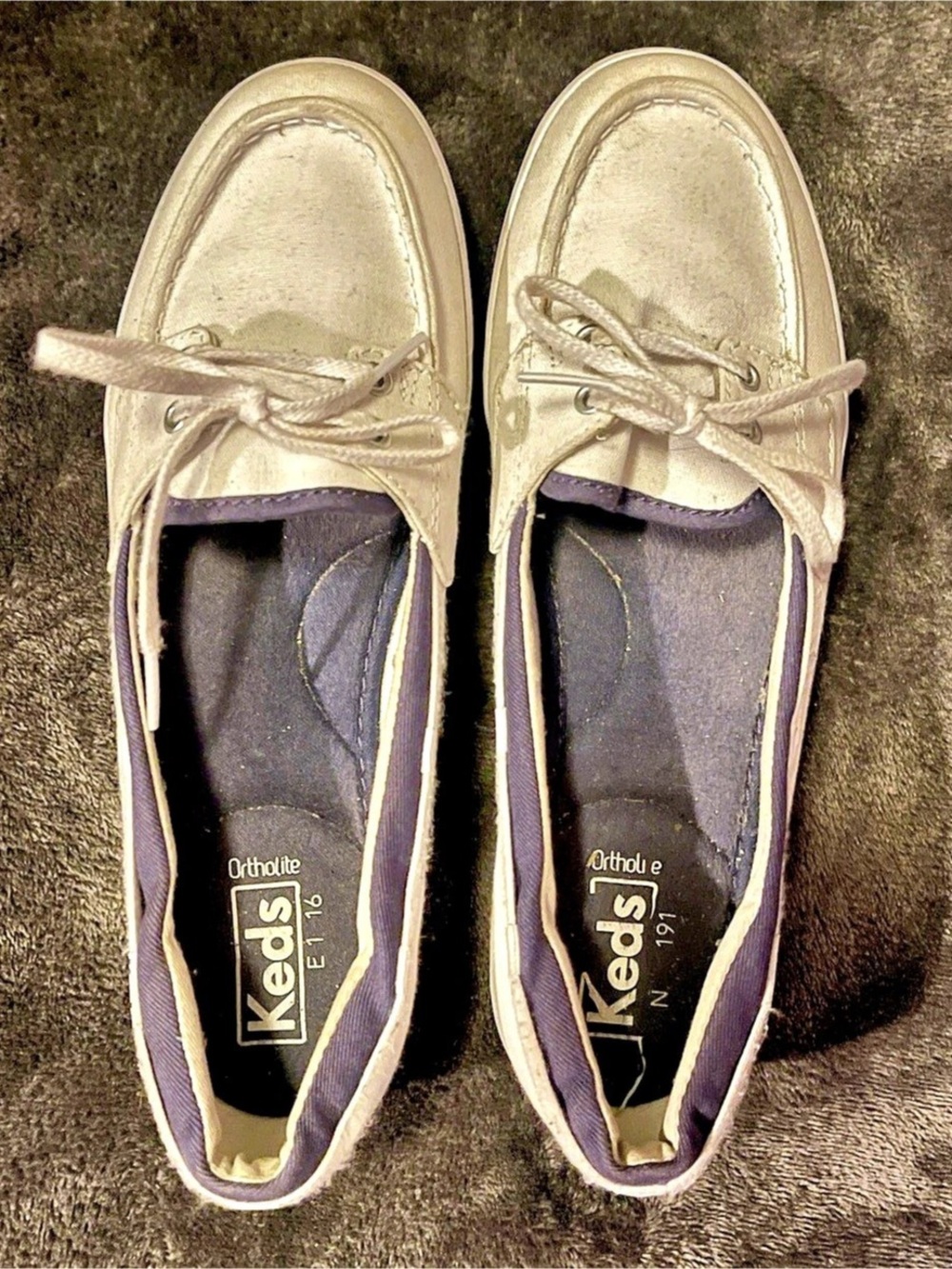 Keds Center Boat Shoe Canvas Sneakers White US 8